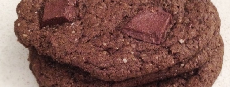 chocolate, vegan, recipe, double chocolate chip cookies, peppermint, organic, spelt, healthy, coconut sugar